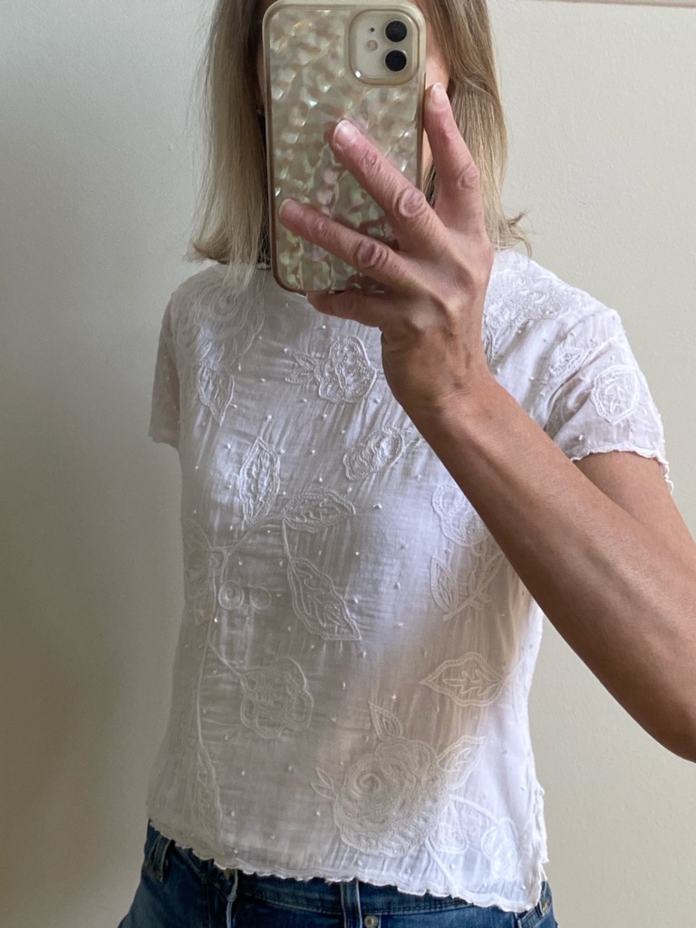 New Embroidered Beaded Top